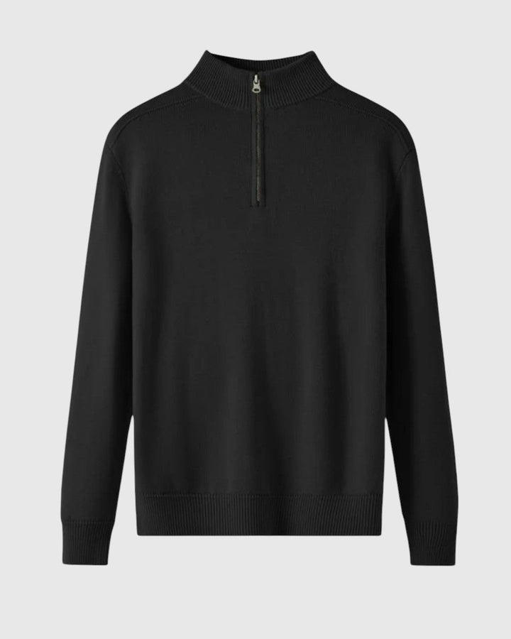 Jenő - Merinó gyapjú pulóver cipzárral Capri