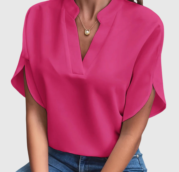 Női Rövid Ujjú Blúz Kényelmes Poliészter Nyári Felső