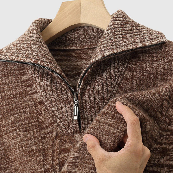 Farkas - Taranto merinógyapjú pulóver cipzárral