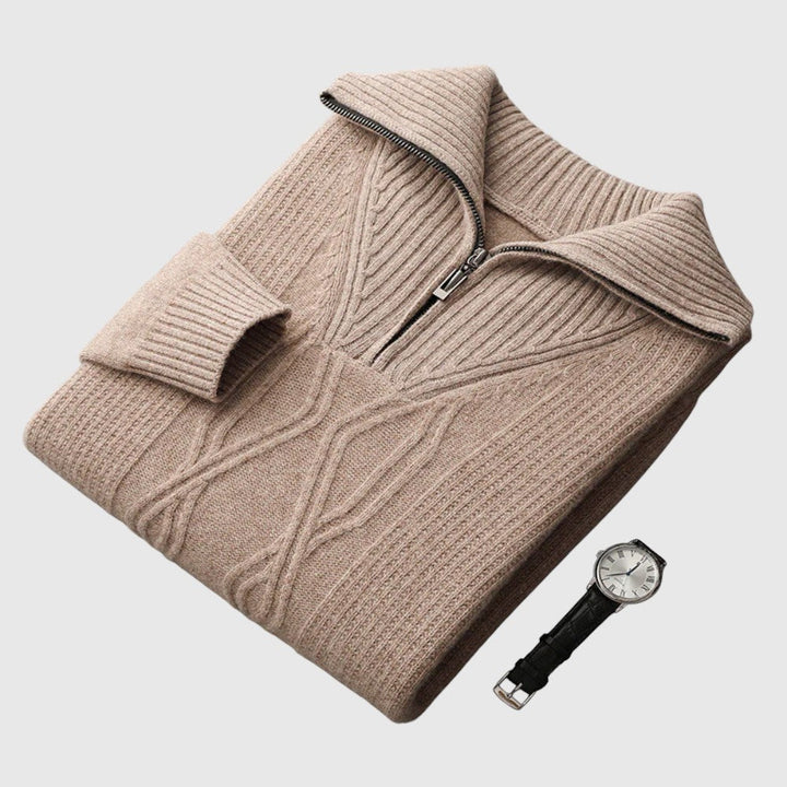 Farkas - Taranto merinógyapjú pulóver cipzárral