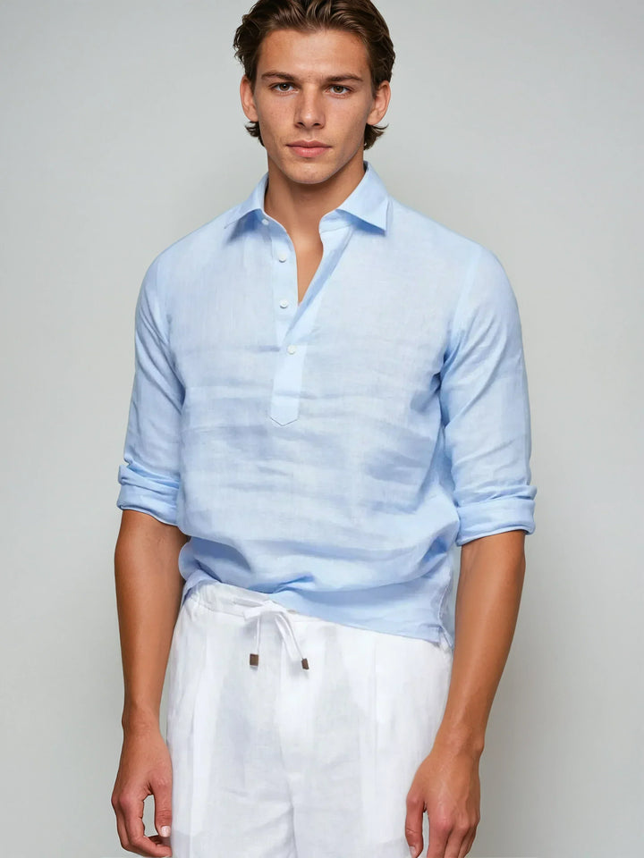 Linen Pop-over Ing - Világoskék