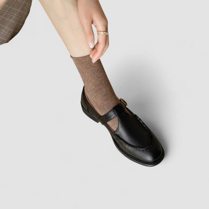 Avery - Négyzetes orrú ortopéd Mary Jane cipők