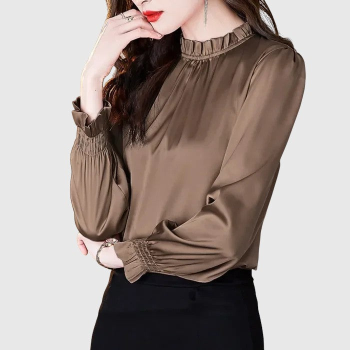 Jana - Elegáns selyem blúz