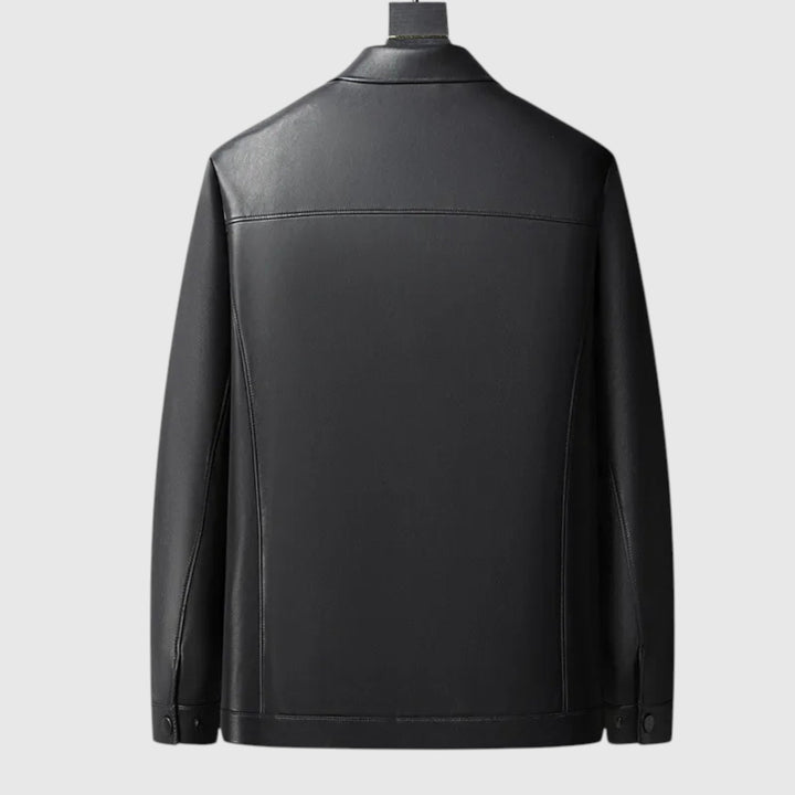 Férfi elegáns bőrkabát