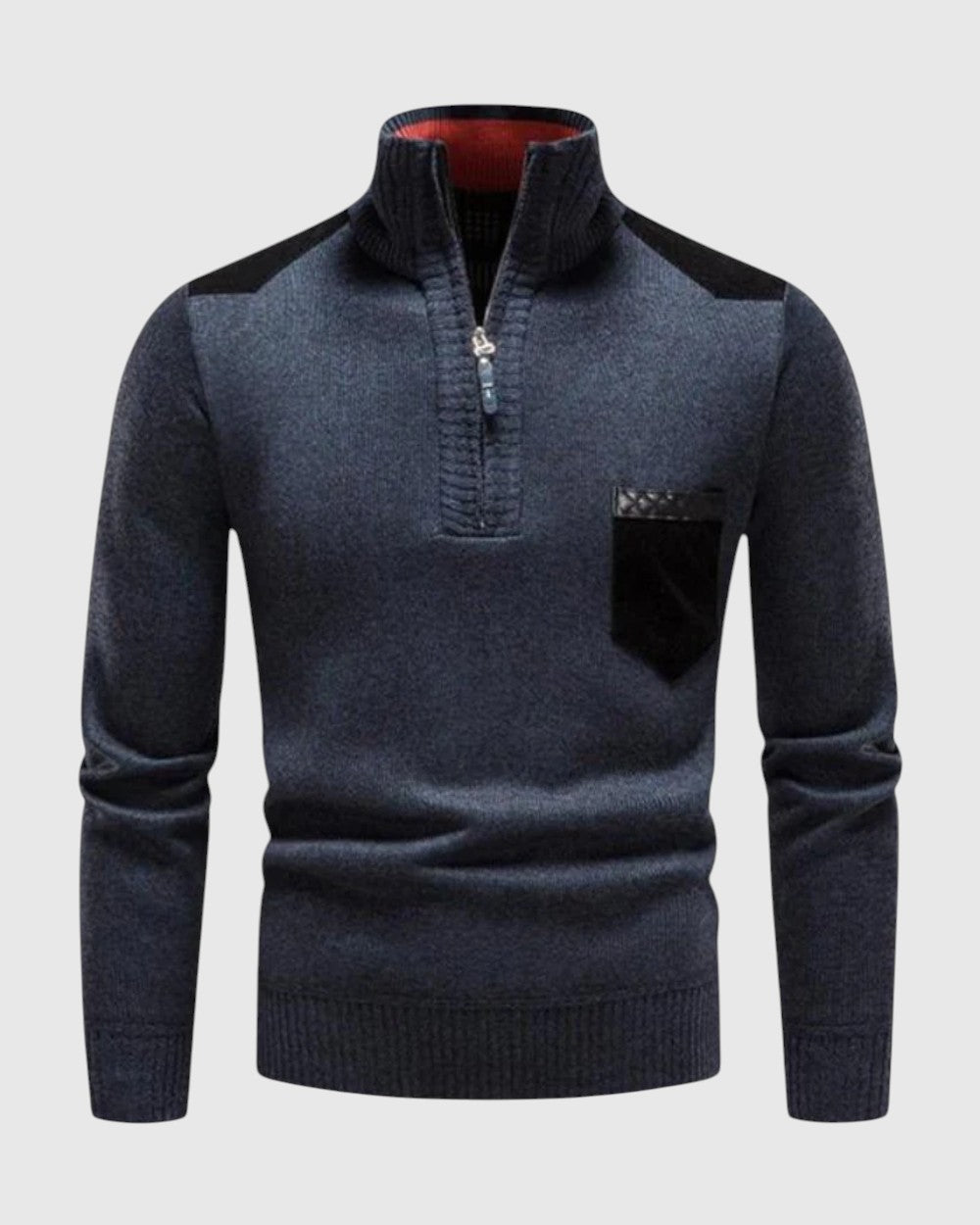 Zsolt - Gyapjú pulóver cipzárral