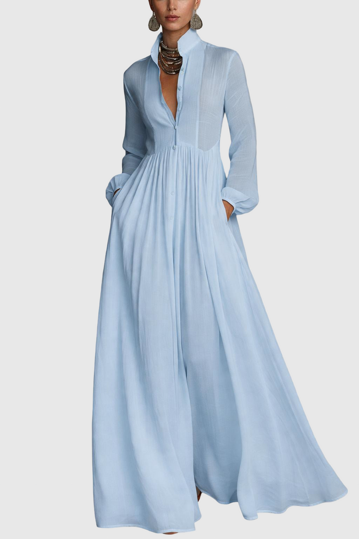 Serena | Folyó Gombos Maxi Ruha