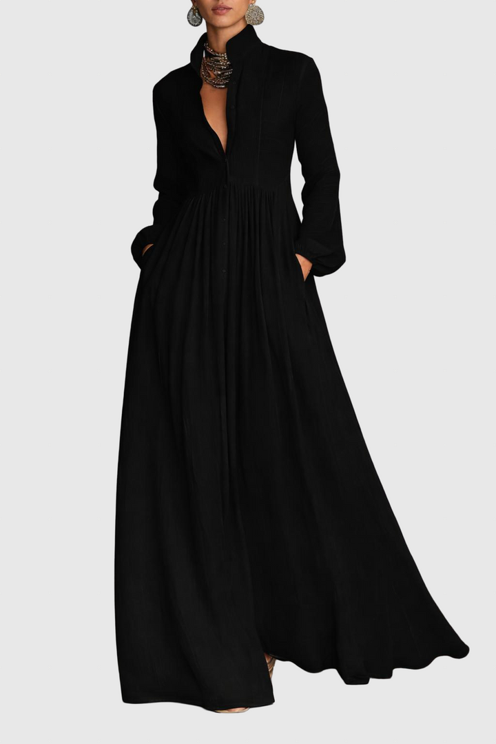 Serena | Folyó Gombos Maxi Ruha