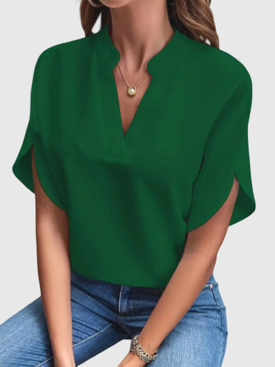 Női Rövid Ujjú Blúz Kényelmes Poliészter Nyári Felső