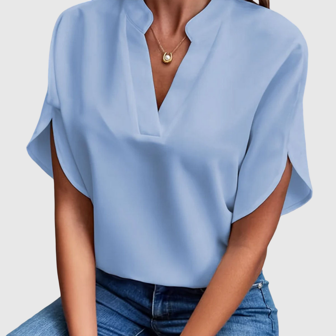 Női Rövid Ujjú Blúz Kényelmes Poliészter Nyári Felső